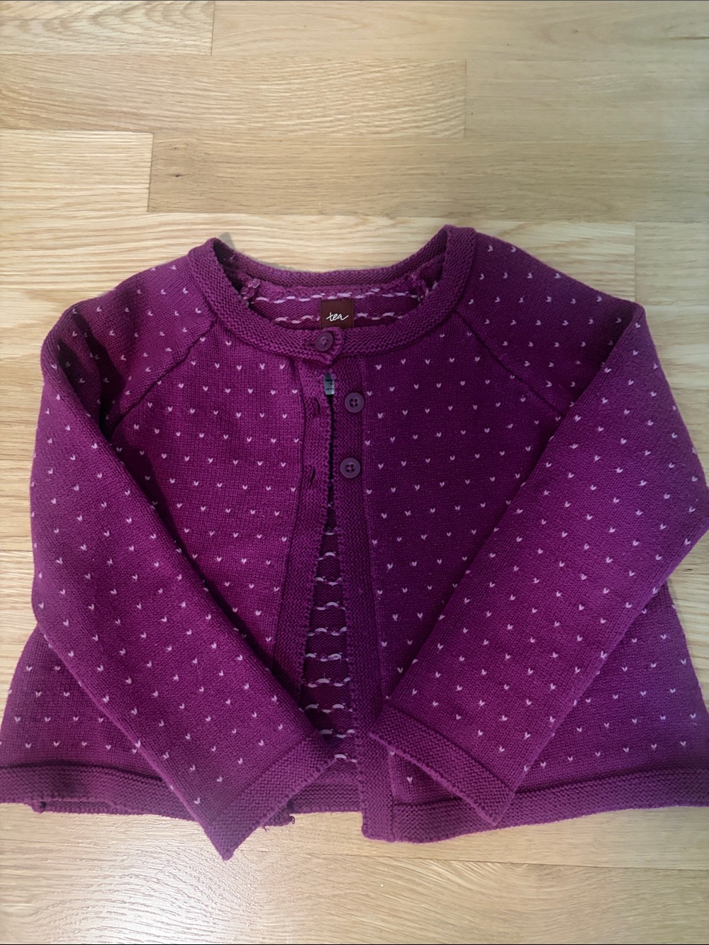 Tea Collection Purple Cardigan, size 6